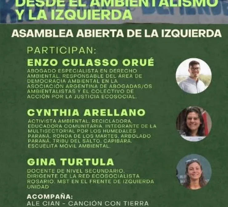 La izquierda convoca a una asamblea abierta para debatir las estrategias ambientalistas