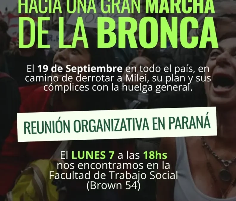 Con asambleas e intervenciones callejeras, avanza en Entre Ríos la organización de la «Marcha de la Bronca»