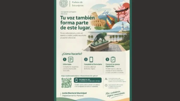 Paraná: los extranjeros que deseen votar para cargos municipales y comunales deberán inscribirse en el padrón digital